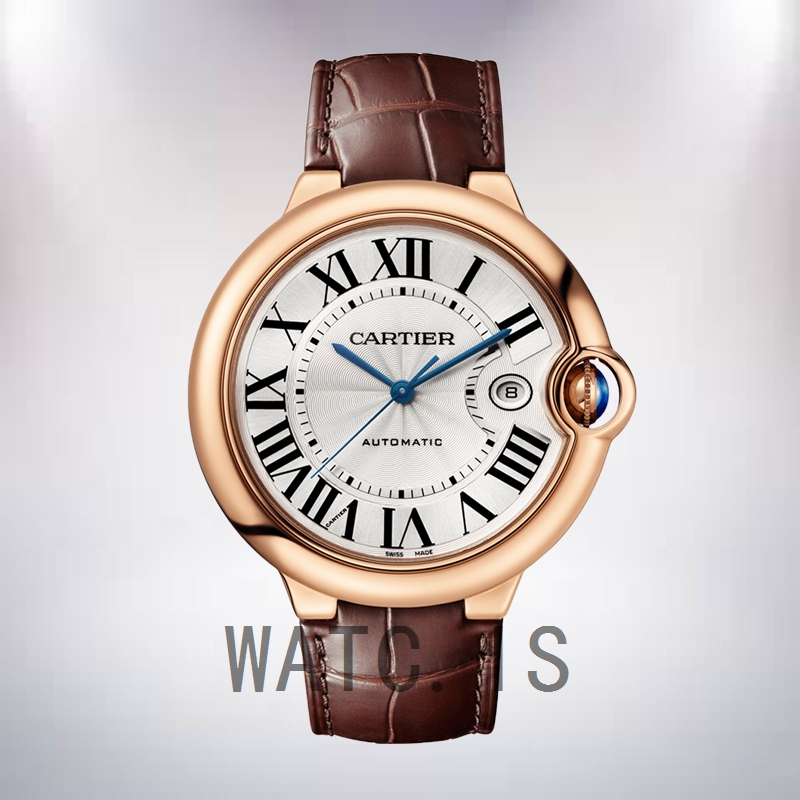 Cartier Ballon Bleu 42mm Men's WGBB0030 Leather Strap Automatic