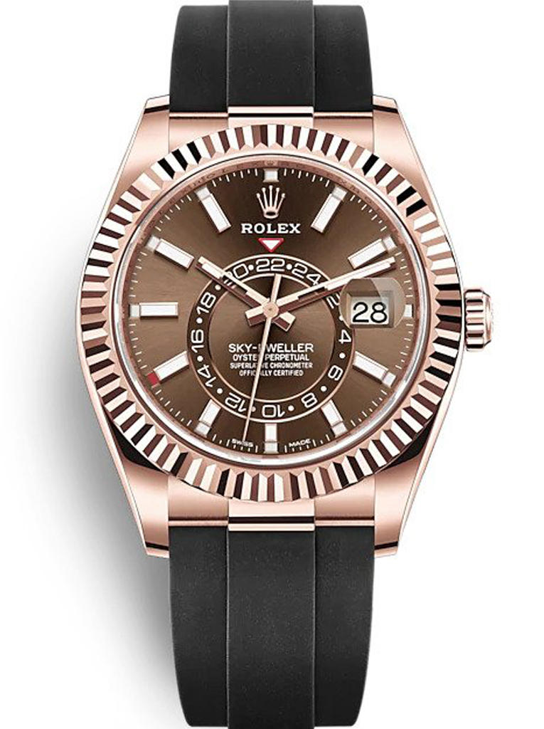 Replica Rolex Sky-Dweller 42mm Chocolate Dial 326235