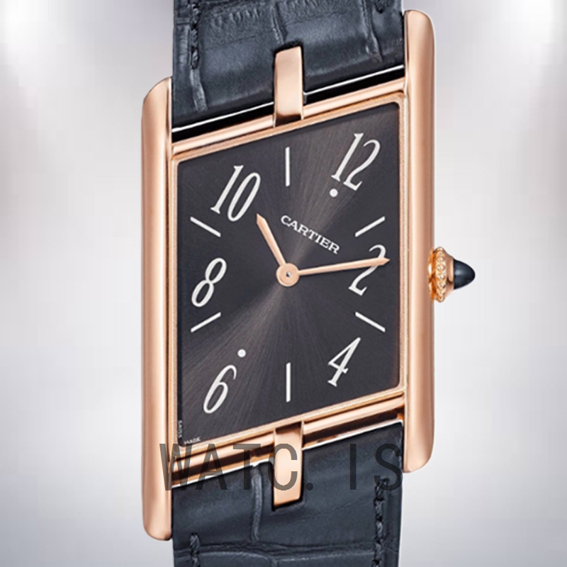 Cartier Tank Asymetrique WGTA0043 Men's 26mm Quartz Rose Gold-tone