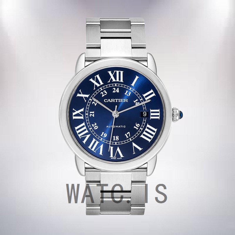 Cartier Ronde Men's 36mm WSRN0023 Blue Dial