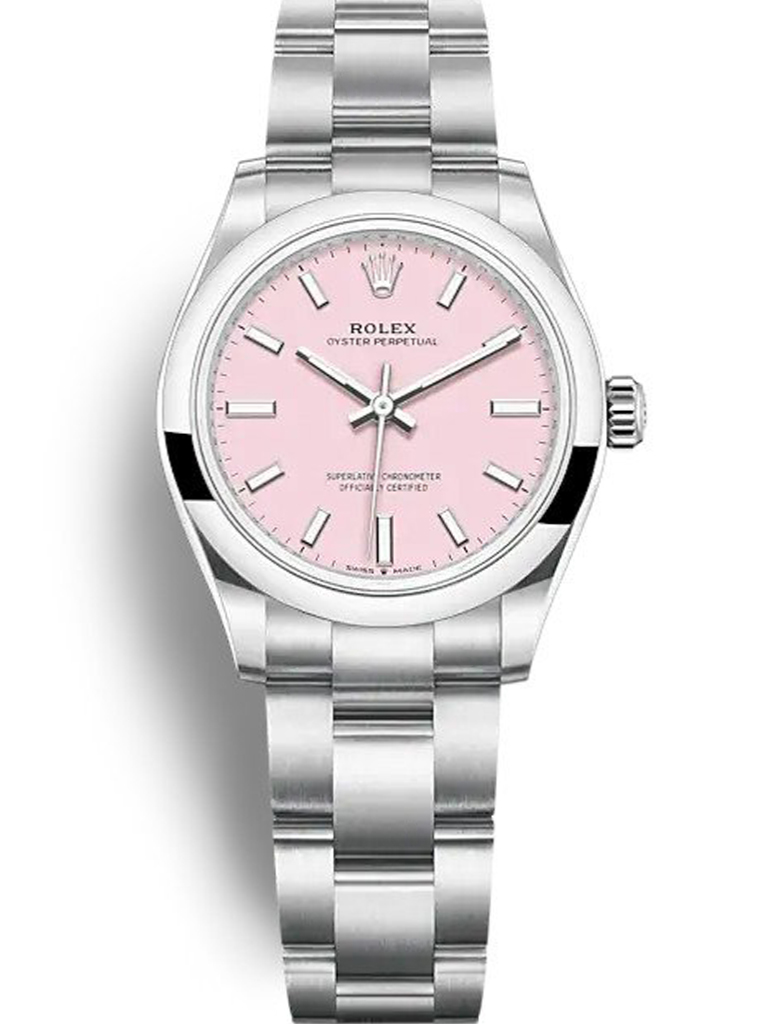 Replica Rolex Oyster Perpetual Lady 34mm Candy Pink Dial 124200