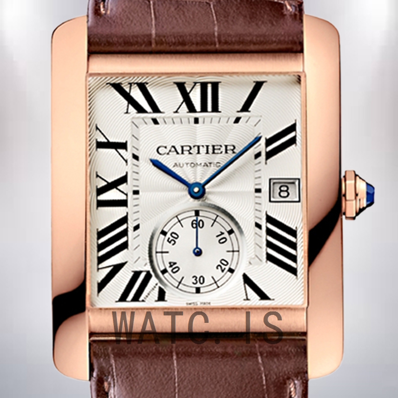 Cartier Tank MC Men's 36mm W5330001 Leather Strap Quartz