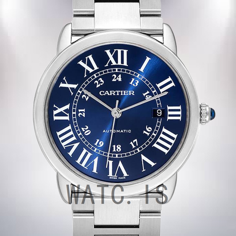 Cartier Ronde Men's 36mm WSRN0023 Blue Dial