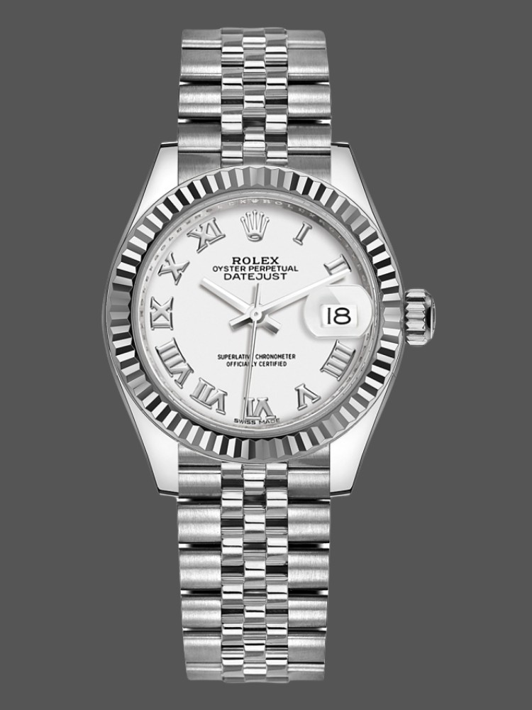 Rolex Datejust 279174 Stainless Steel White Roman Numeral Dial 28mm 31mm Lady Replica Watch