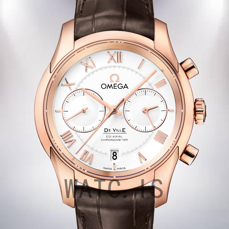 Omega De Ville 42mm 431.53.42.51.02.001 Men Leather Strap White Dial