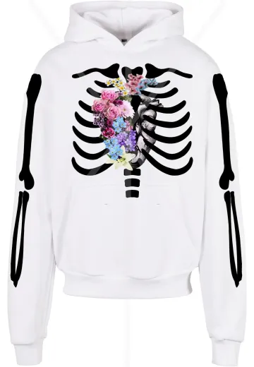 Olivier Industries ® floral skeleton anatomical heart ultra heavy oversized unisex Hoodie