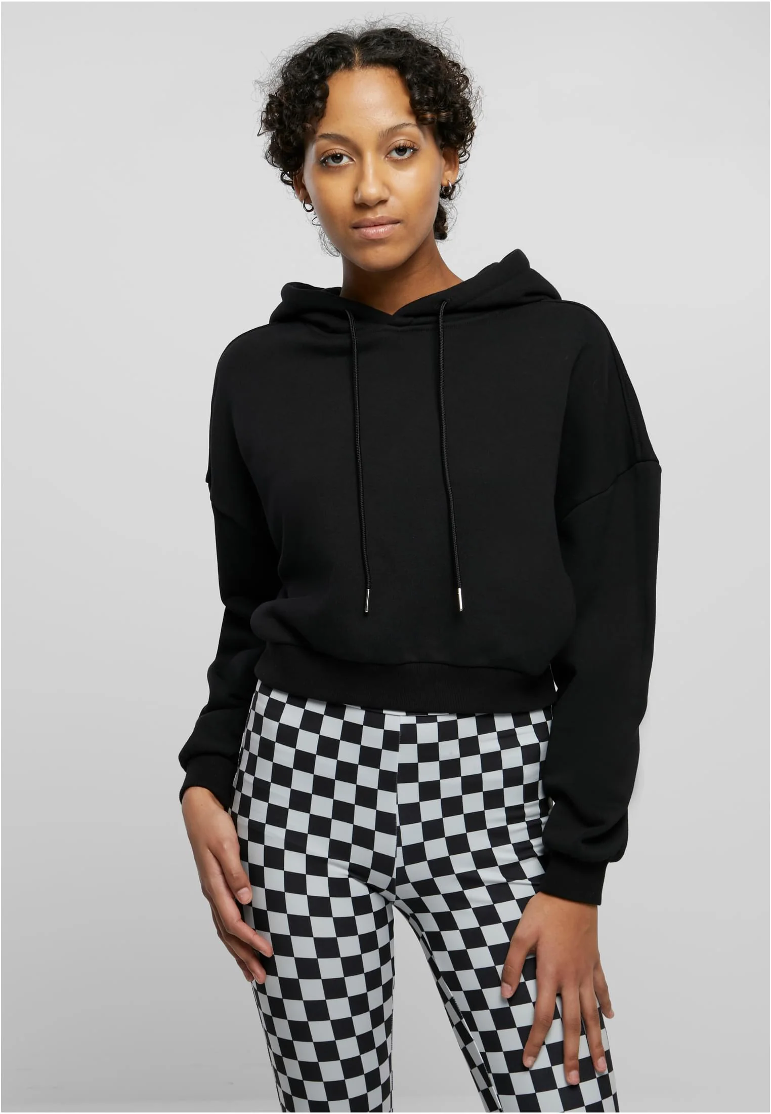 Ladies Cropped Heavy Hoody