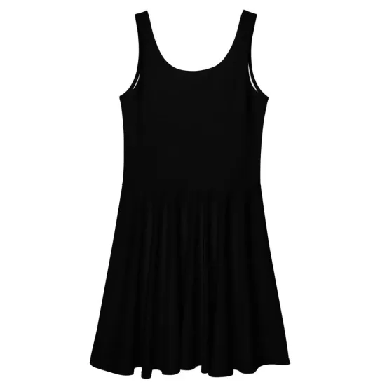 Olivier Industries ® Japanese style registred Brand Logo on black Skater Dress