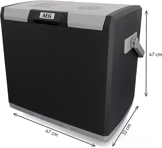 AEG Automotive Thermoelektrische Kühlbox KK 28 Liter, 12/230 Volt für Auto und Steckdose, schwarz