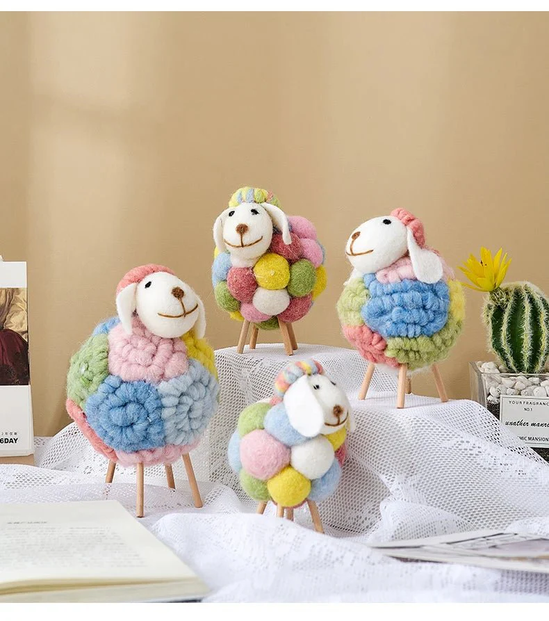 Felt Sheep Doll – Miniature Wool Lamb, Perfect Children's Room Decor & Cute Gift for Little Ones