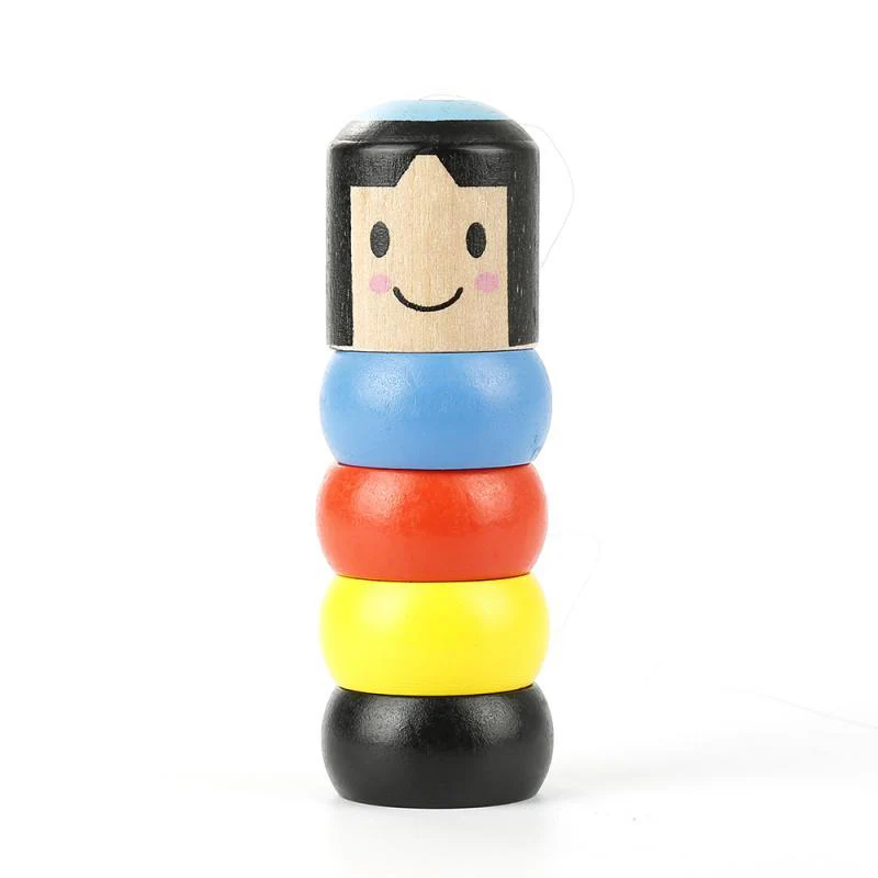Immovable Little Wooded Man Funny Magic Toy