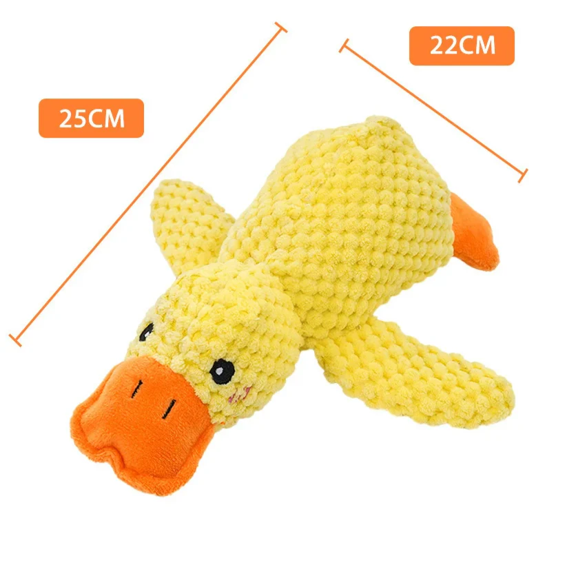 Plush Duck Chew Toy – Squeaky & Bite-Resistant for Calming Puppies & Teething Relief