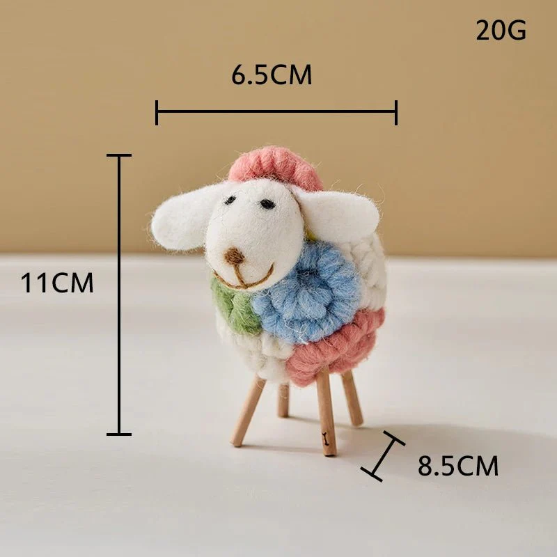 Felt Sheep Doll – Miniature Wool Lamb, Perfect Children's Room Decor & Cute Gift for Little Ones
