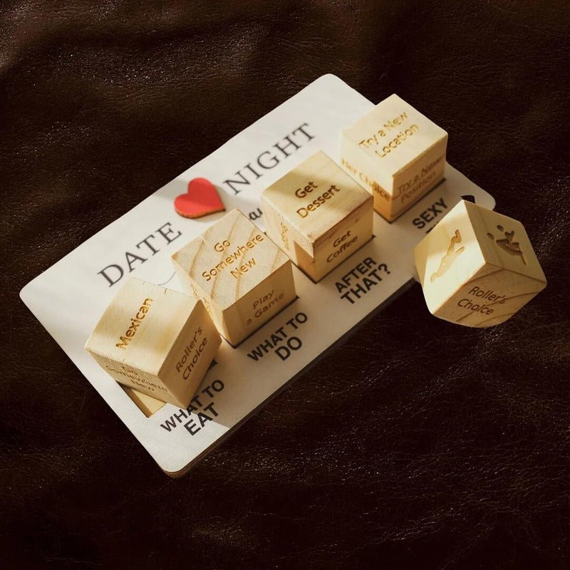 Valentines Day Spice Up Date Night Dice Game – After Dark Wooden Dice Game for Couples, Perfect for Romantic Anniversaries