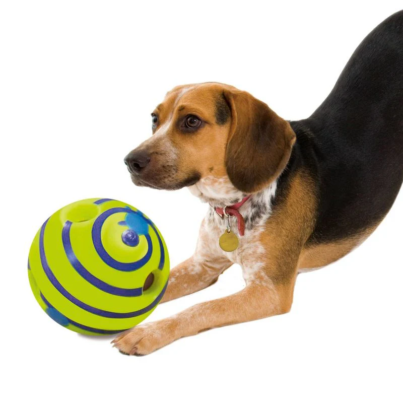 Wobble Wag Giggle Glow Ball - Interactive Dog Toy, Fun Giggle Sounds When Rolled or Shaken