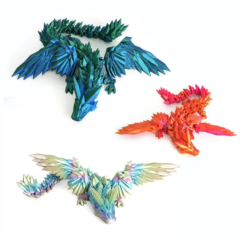 Printed Easter Crystal Dragon Egg – 3D Egg Toy for Enchanting Desktop Ornament, Easter Sculpture, and Magical Gift for Kids