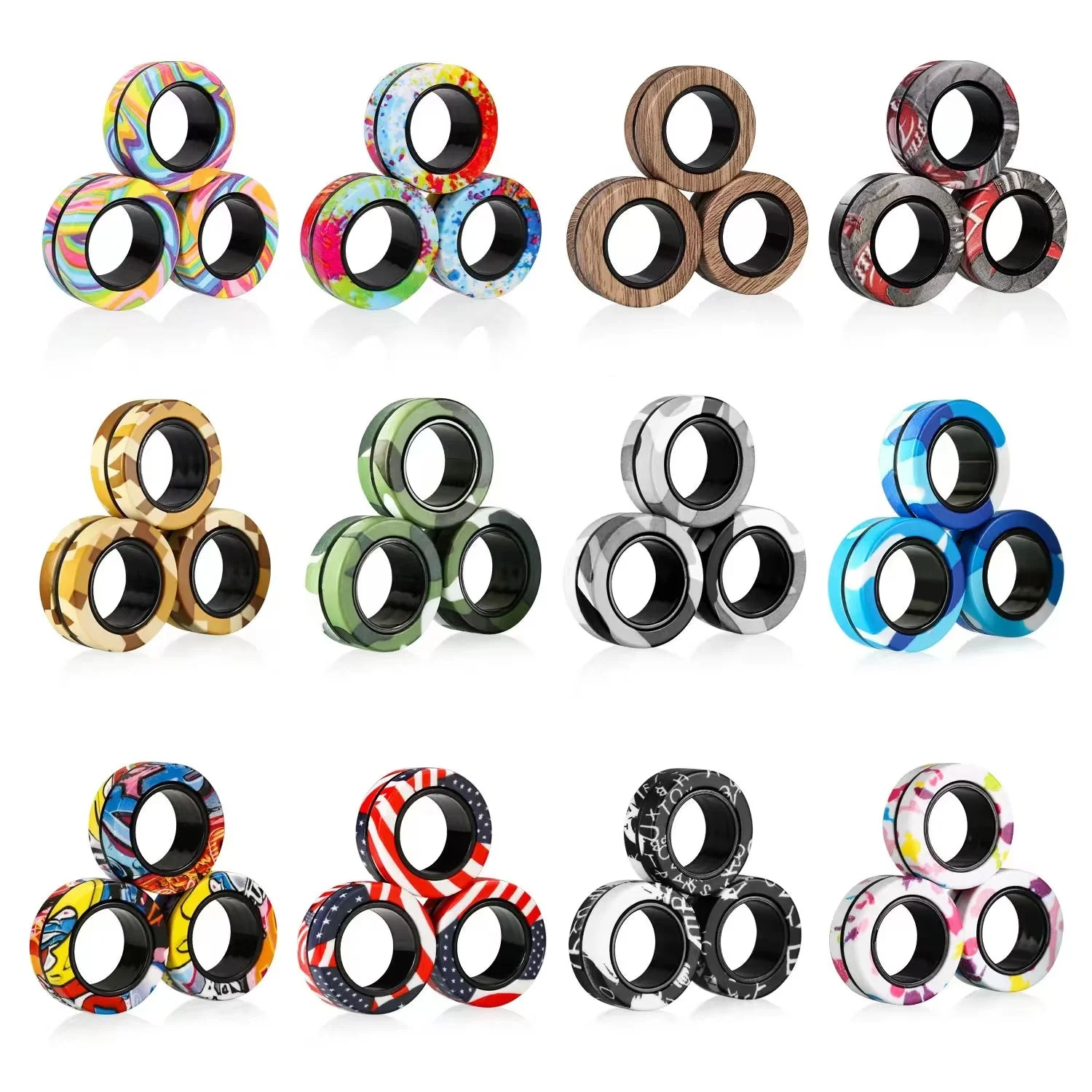 Magnetic Fidget Ring Toys – Mesmerizing Spin & Stress Relief for Anxiety, ADHD, and Focus