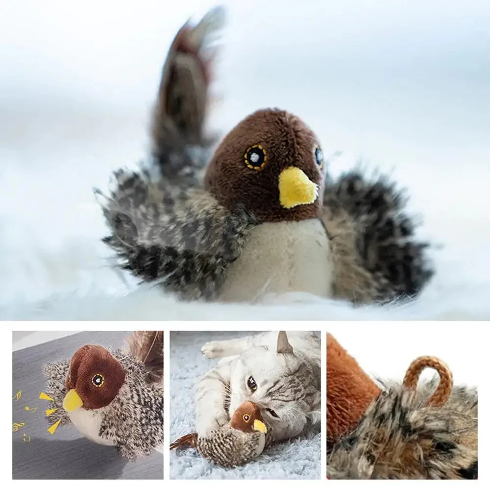 Interactive Sound Bird Cat Toy – Flapping Feather Fun for Indoor Cats