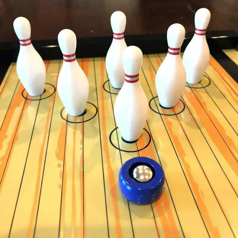 Portable Mini Bowling Game - Indoor Use, Office Fun, Family Interaction, Travel, and Sports - Compact Tabletop Bowling Set
