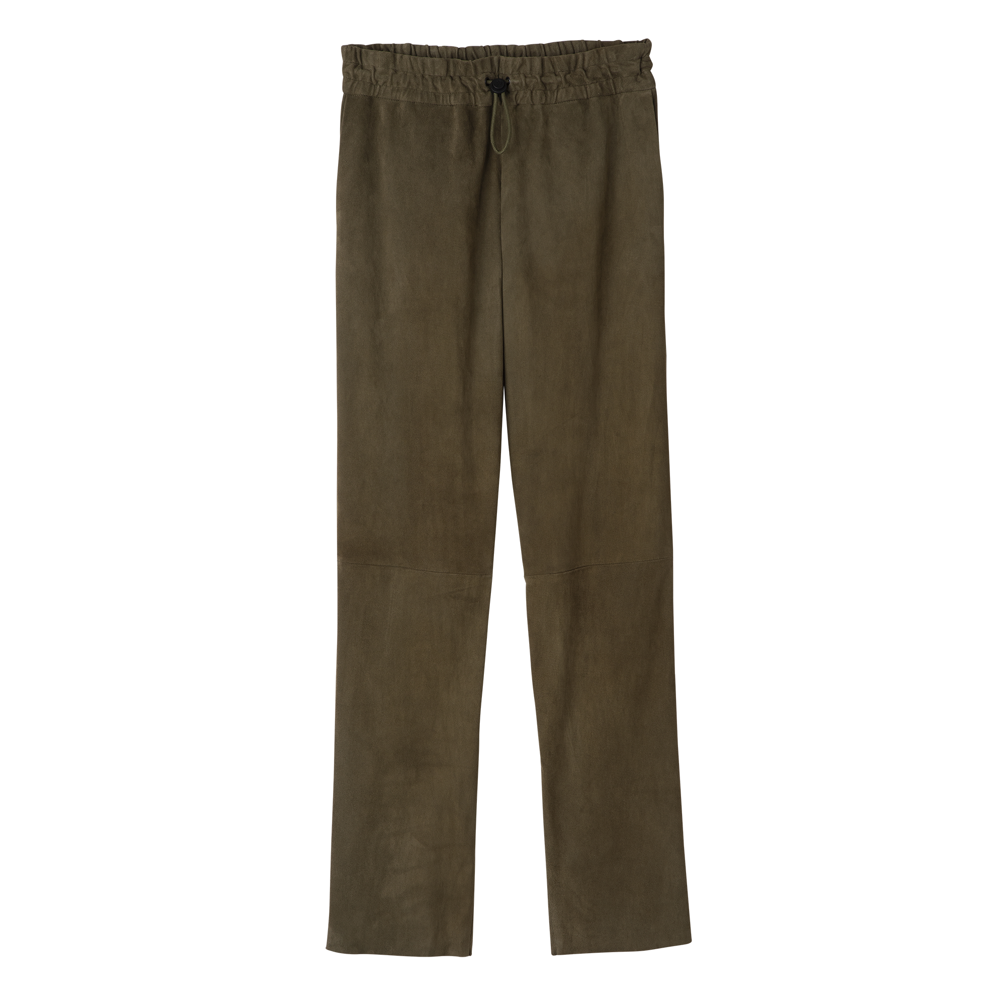 Leather straight pants