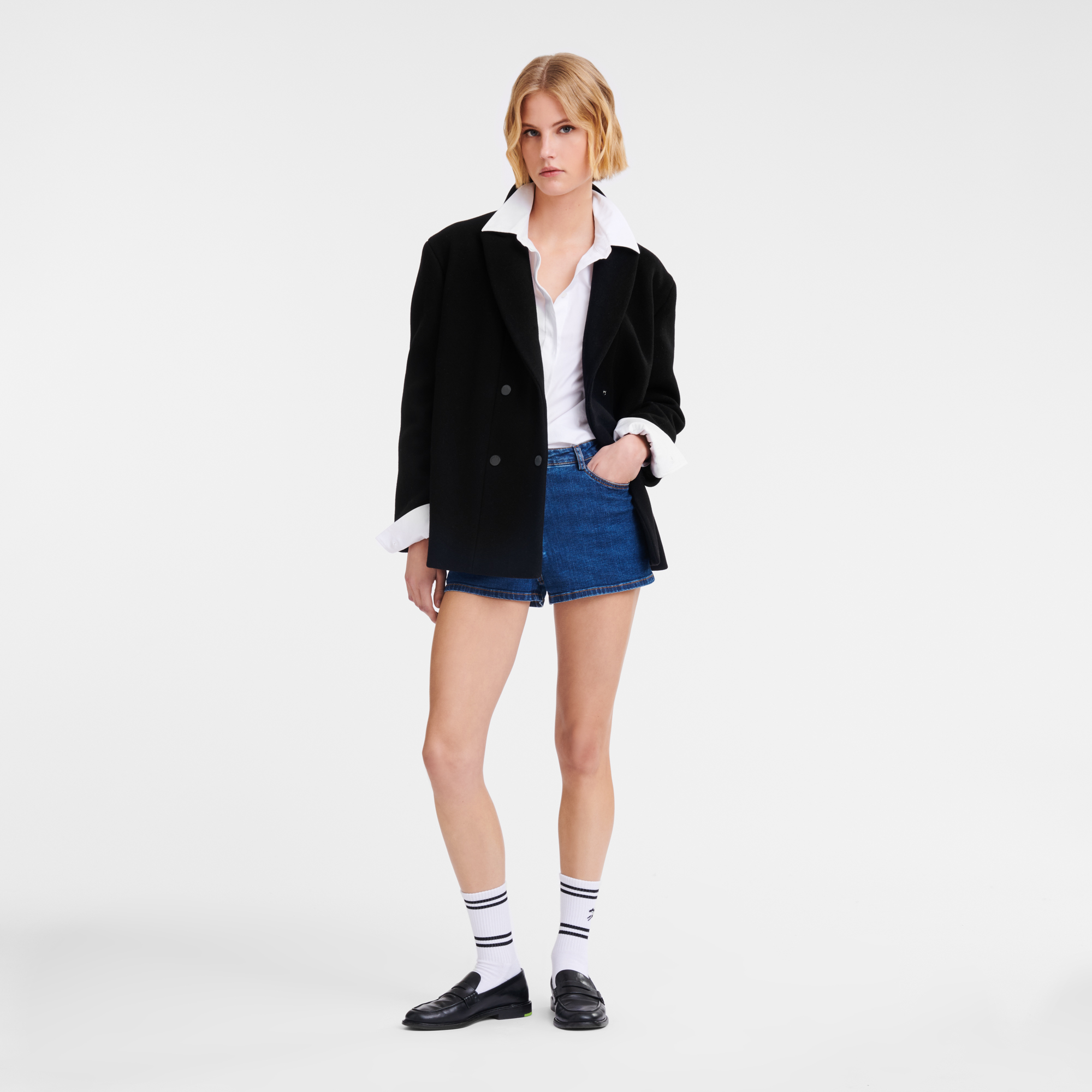 Straight peacoat