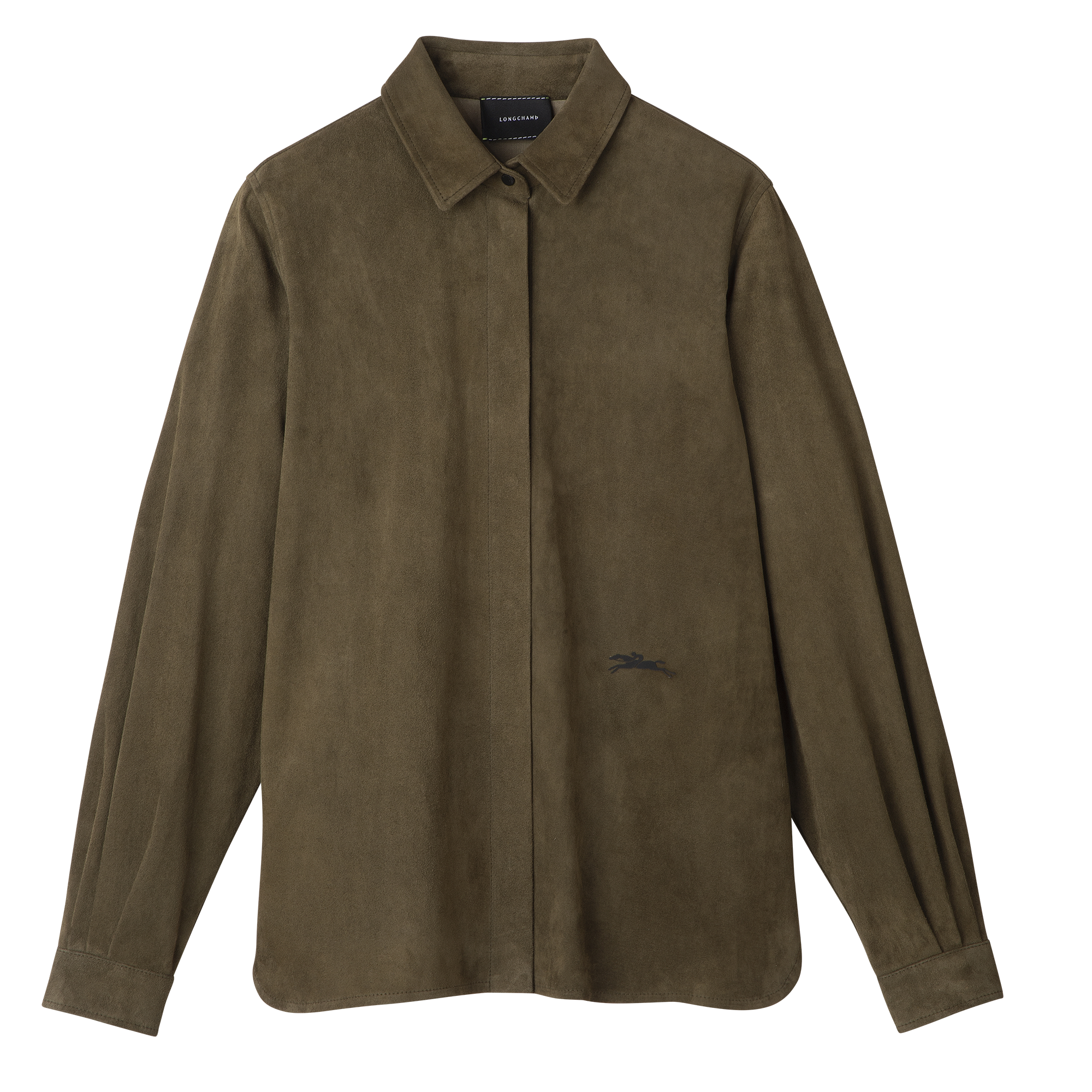 Straight leather shirt