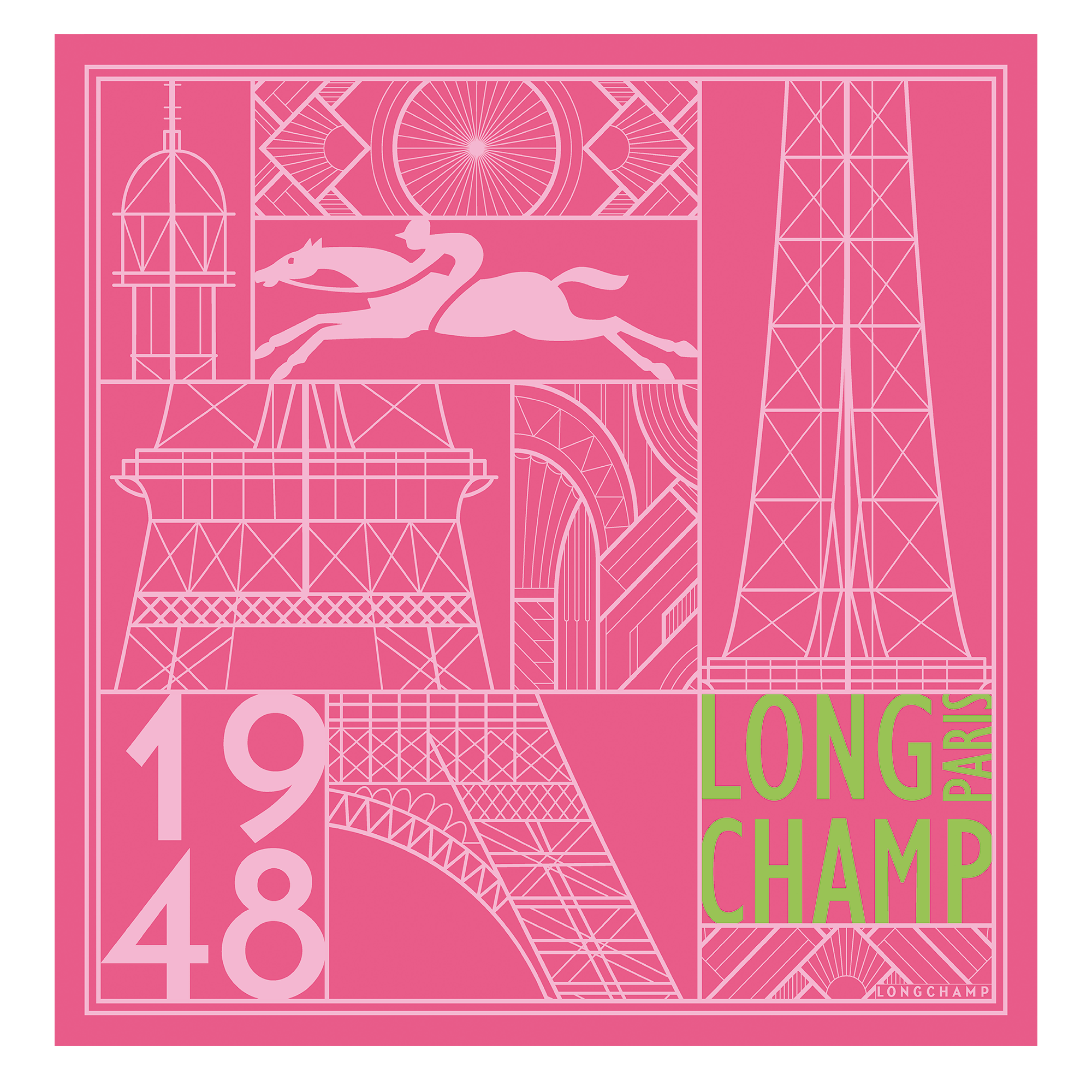 Eiffel Tower 1948 Silk scarf 50