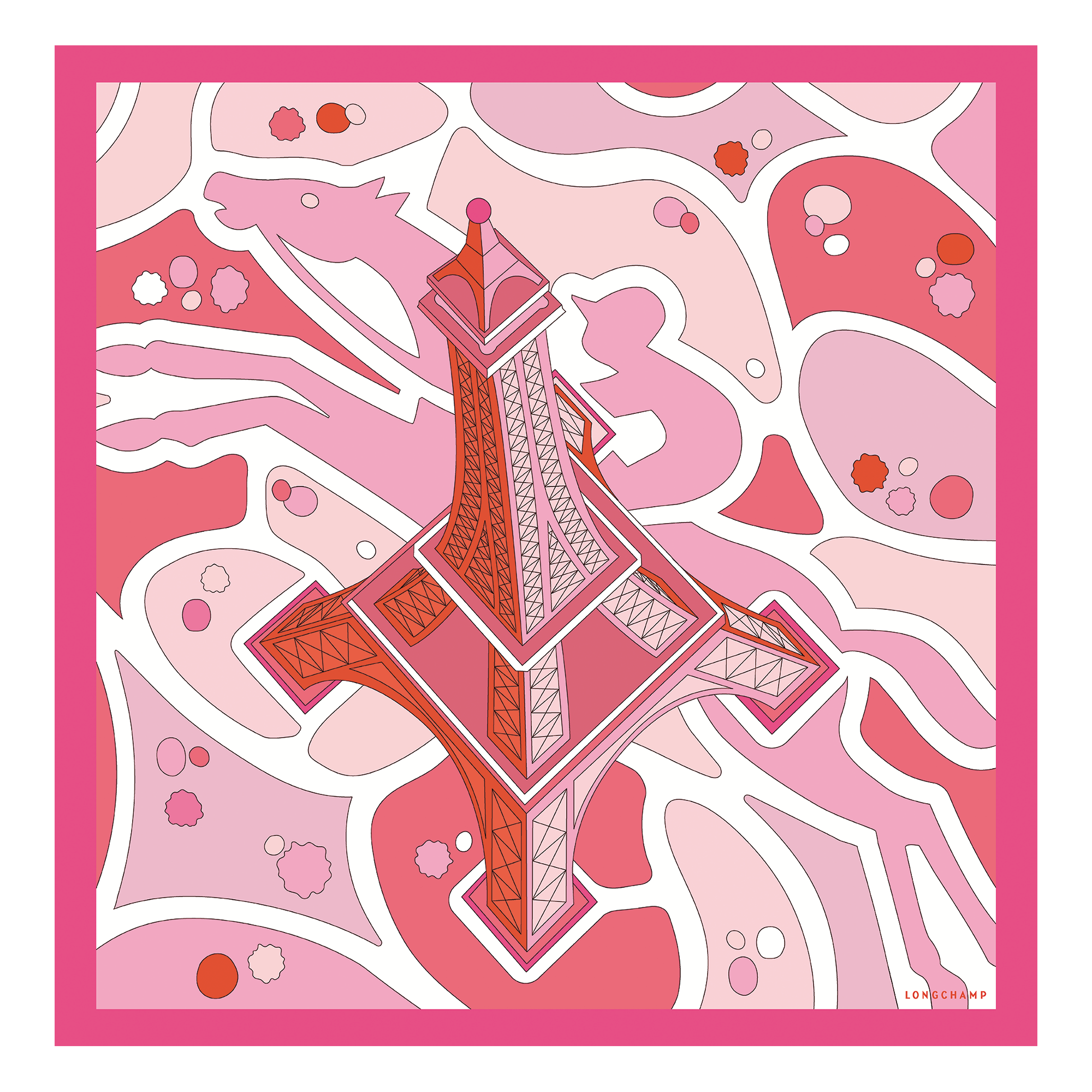 Equestrian Tower Silk scarf 70