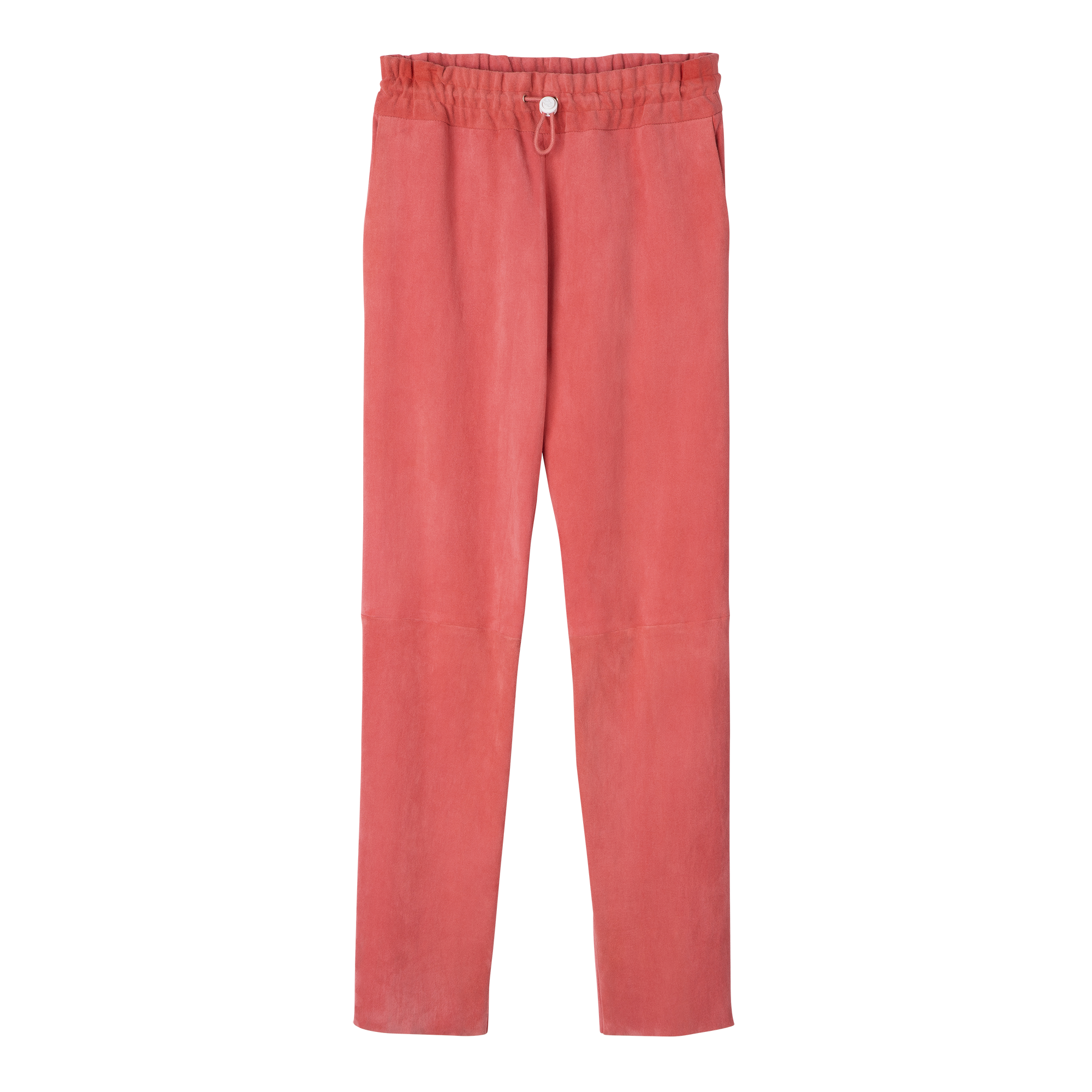 Leather straight pants