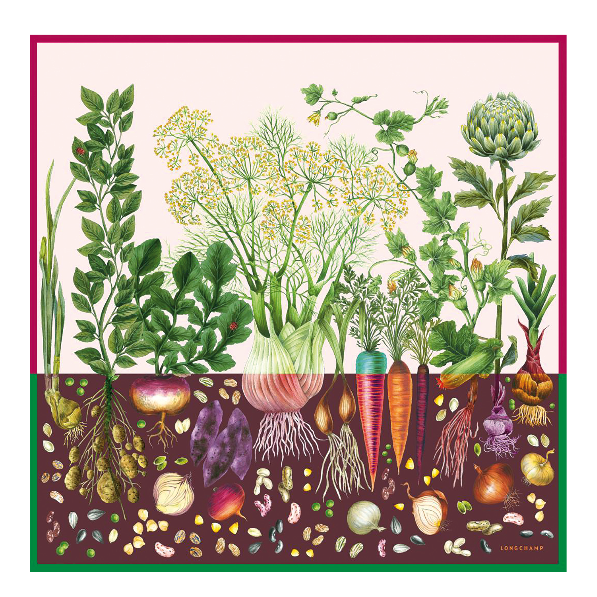 Beyond the Garden Silk scarf 90