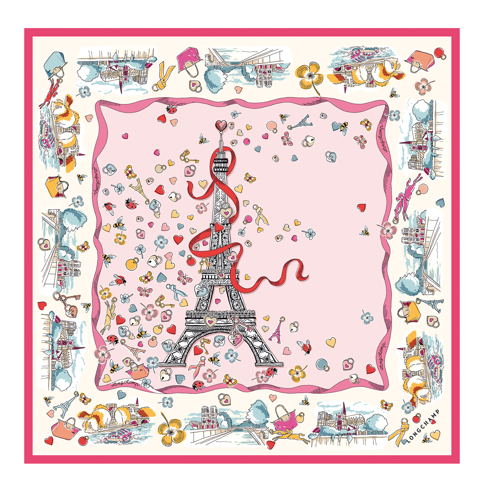 Equestrian Tower Silk scarf 50