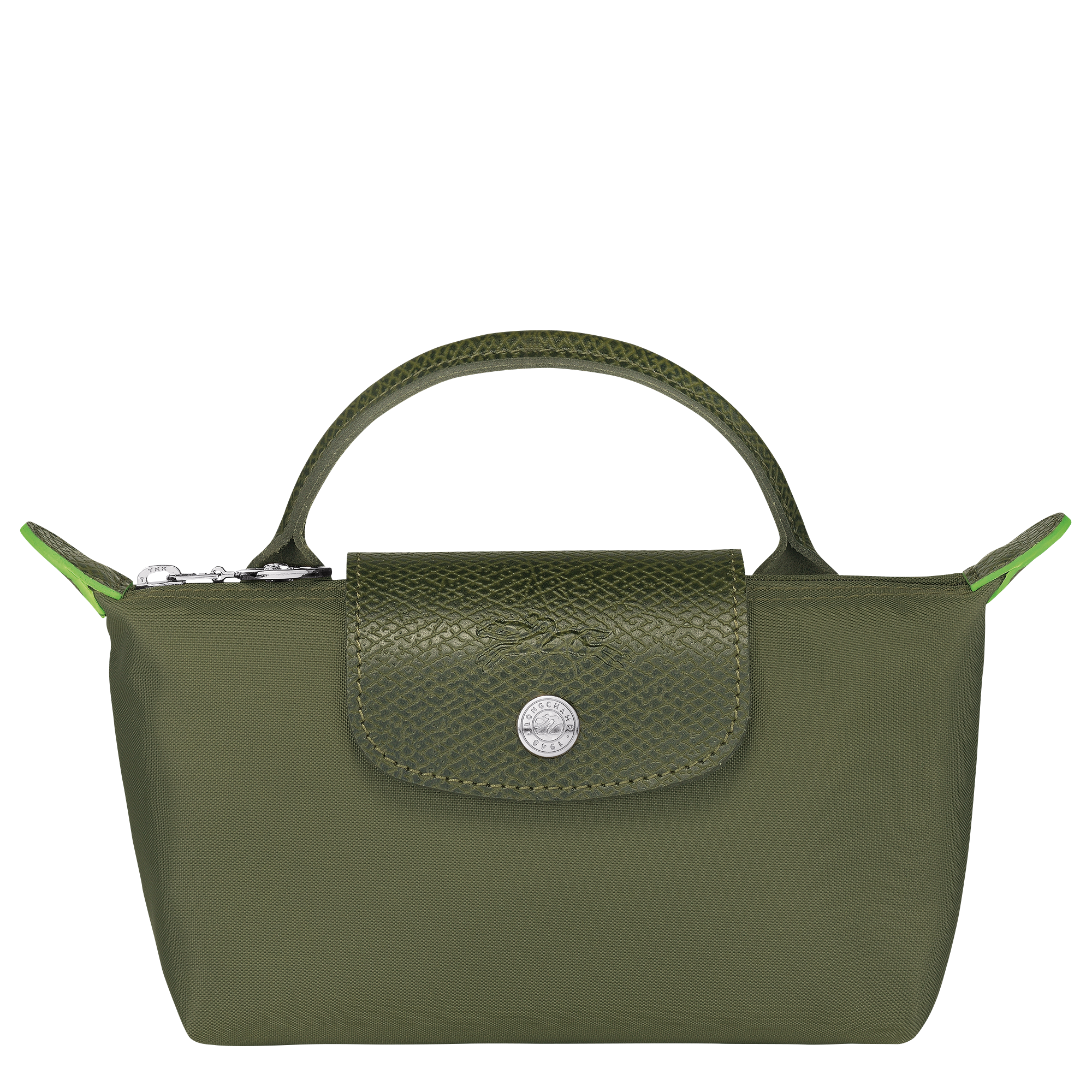 Le Pliage Green Pouch with handle