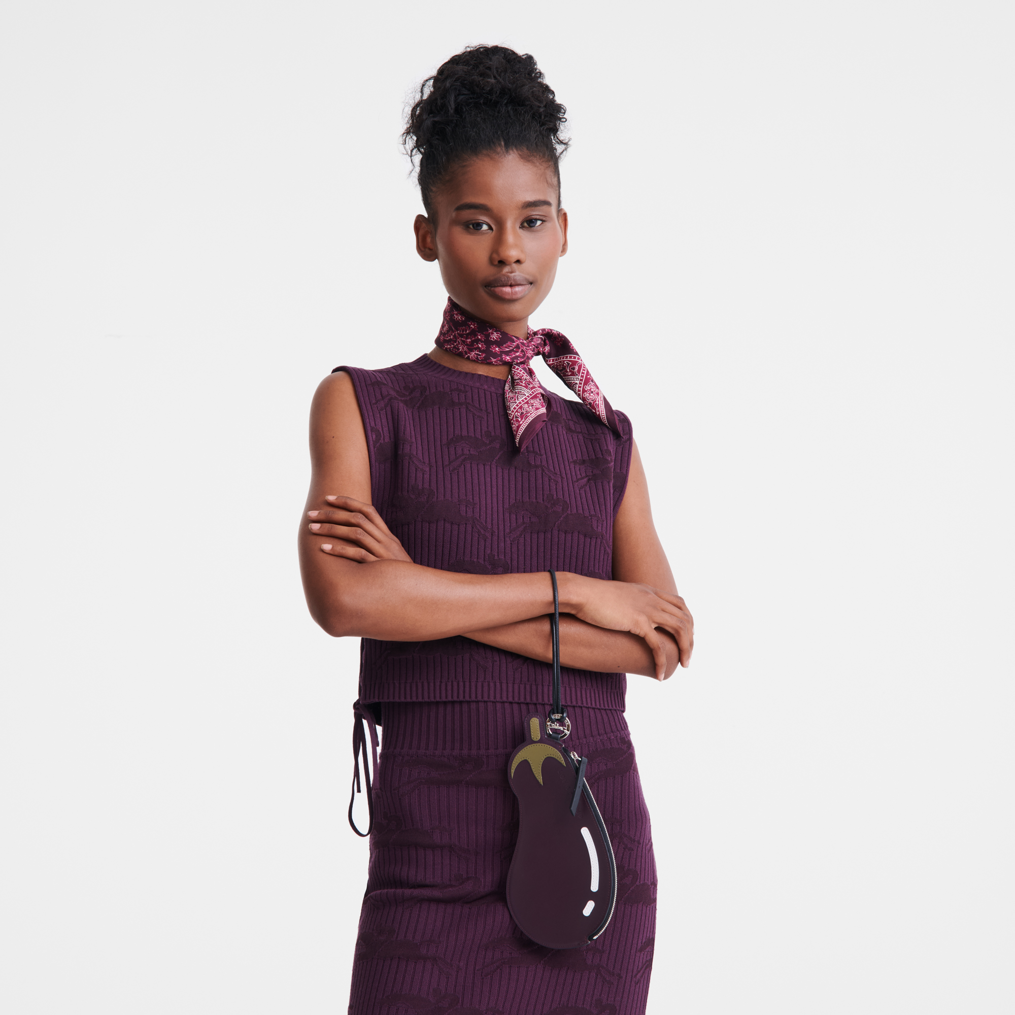 Longcharm Eggplant clutch