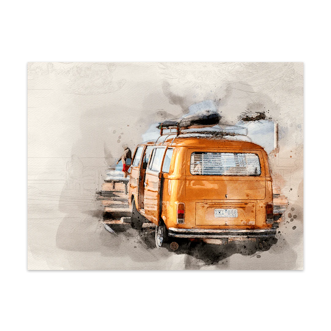 VW Bus am Strand