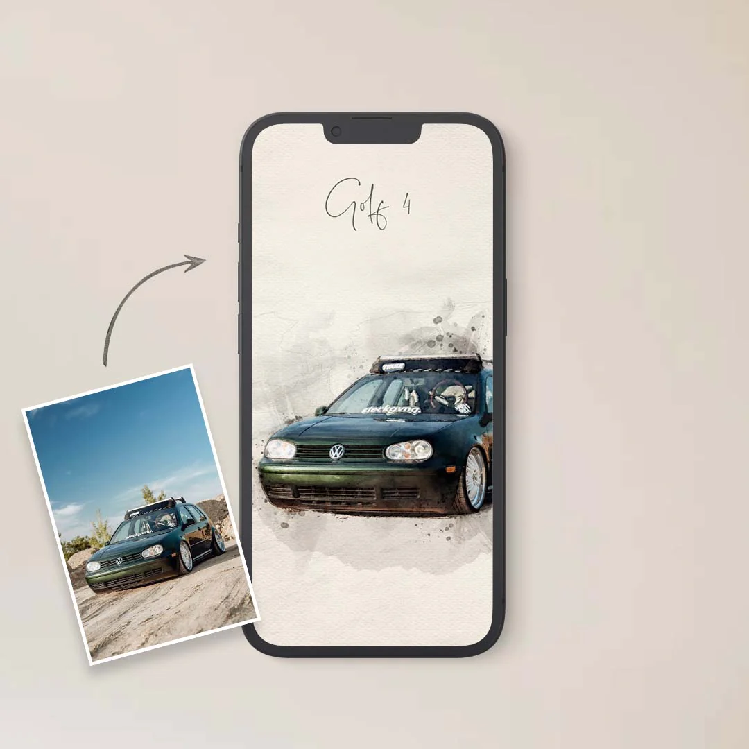 Auto Gemälde nach Foto