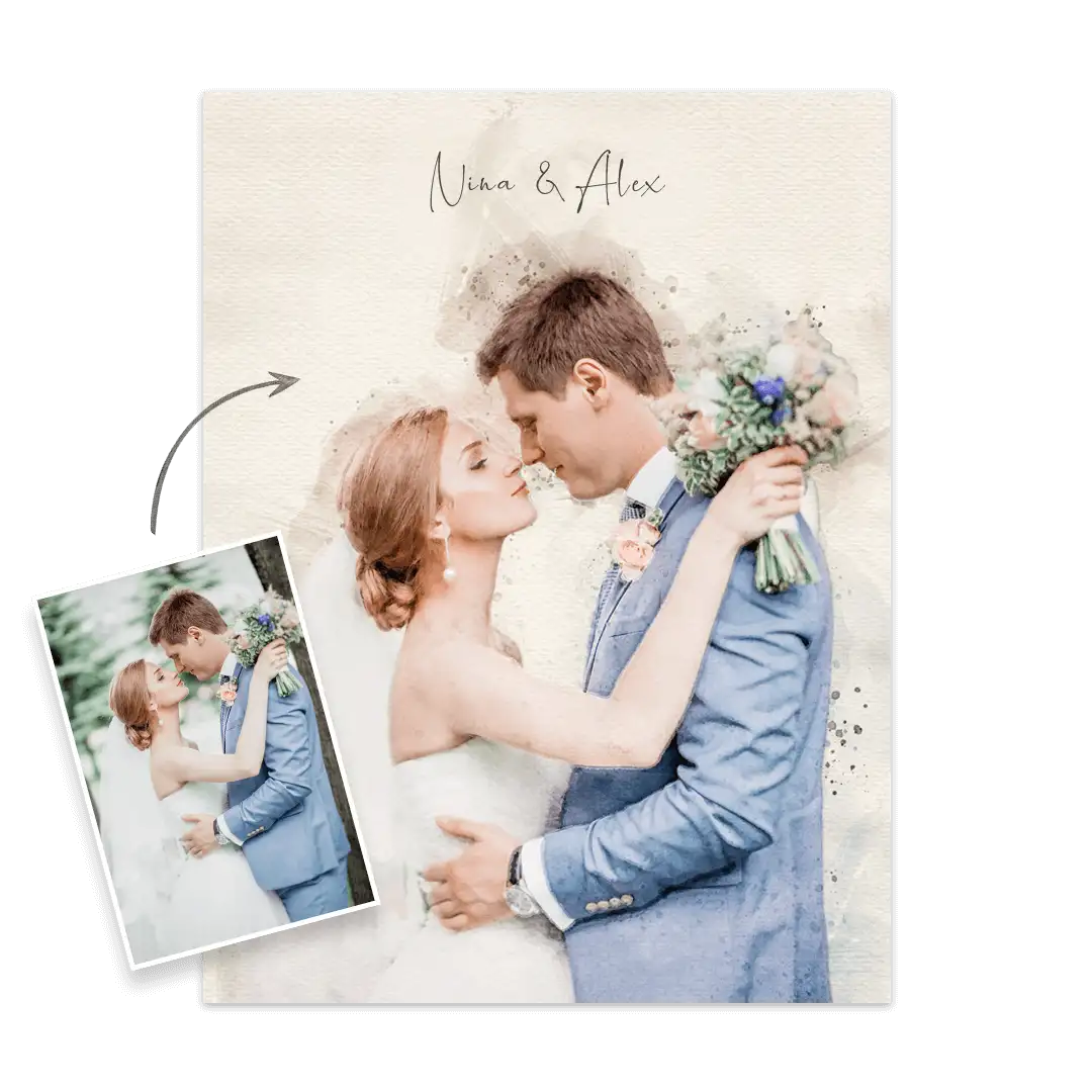 Hochzeit Gemälde nach Fotovorlage