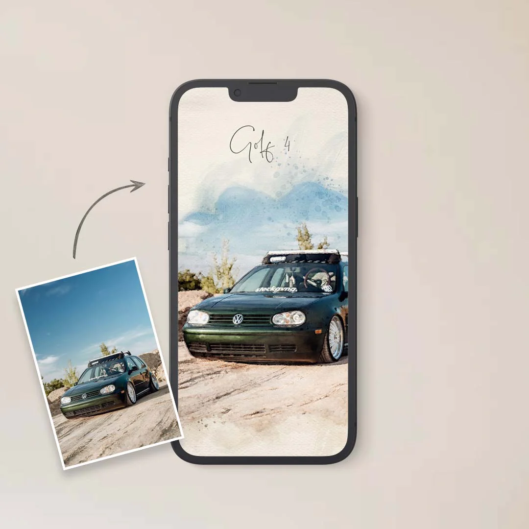 Auto Gemälde nach Foto