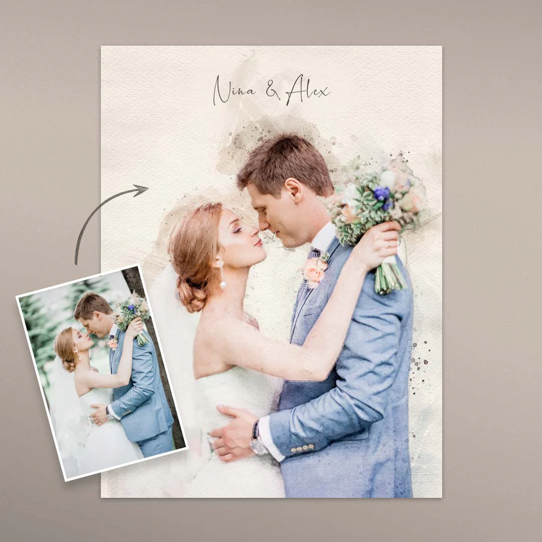 Hochzeit Gemälde nach Fotovorlage