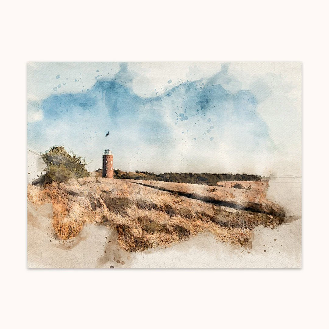 Ostsee Strand mit Leuchtturm