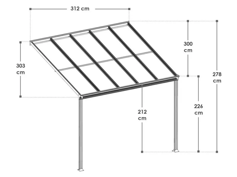 Aluminium Terrassendach »Borneo«