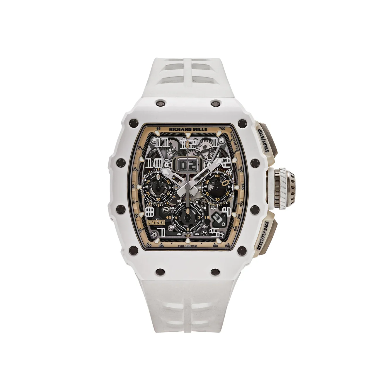 R&M RM 11-03 'Last White Edition' Automatic Flyback Chronograph White Ceramic - DiscoversMarket