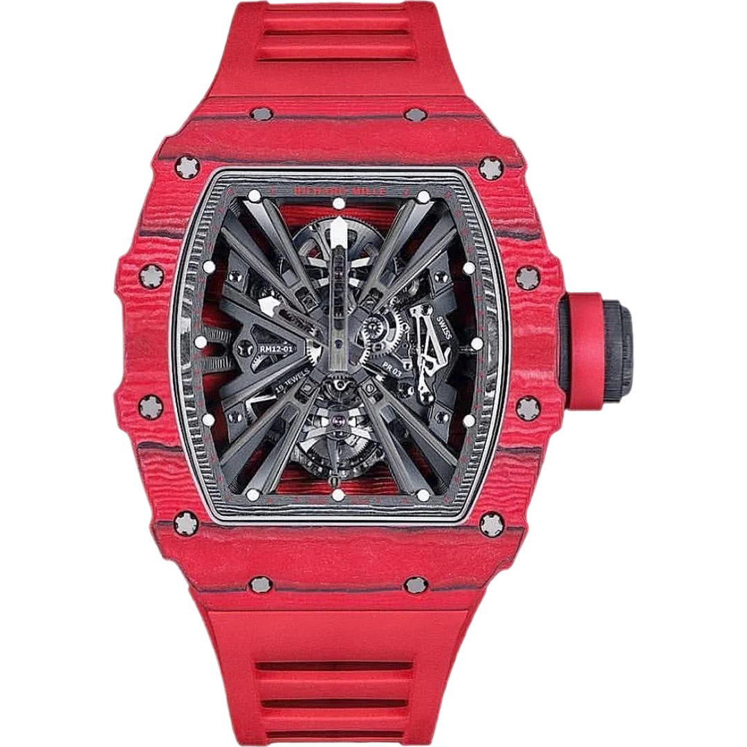 R&M RM 12-01 Tourbillon Rafael Nadal Limited Edition Red Carbon - DiscoversMarket