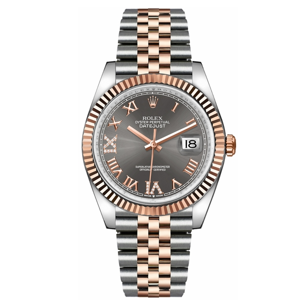 Datejust Dark Rhodium Dial Fluted Bezel 36mm - DiscoversMarket