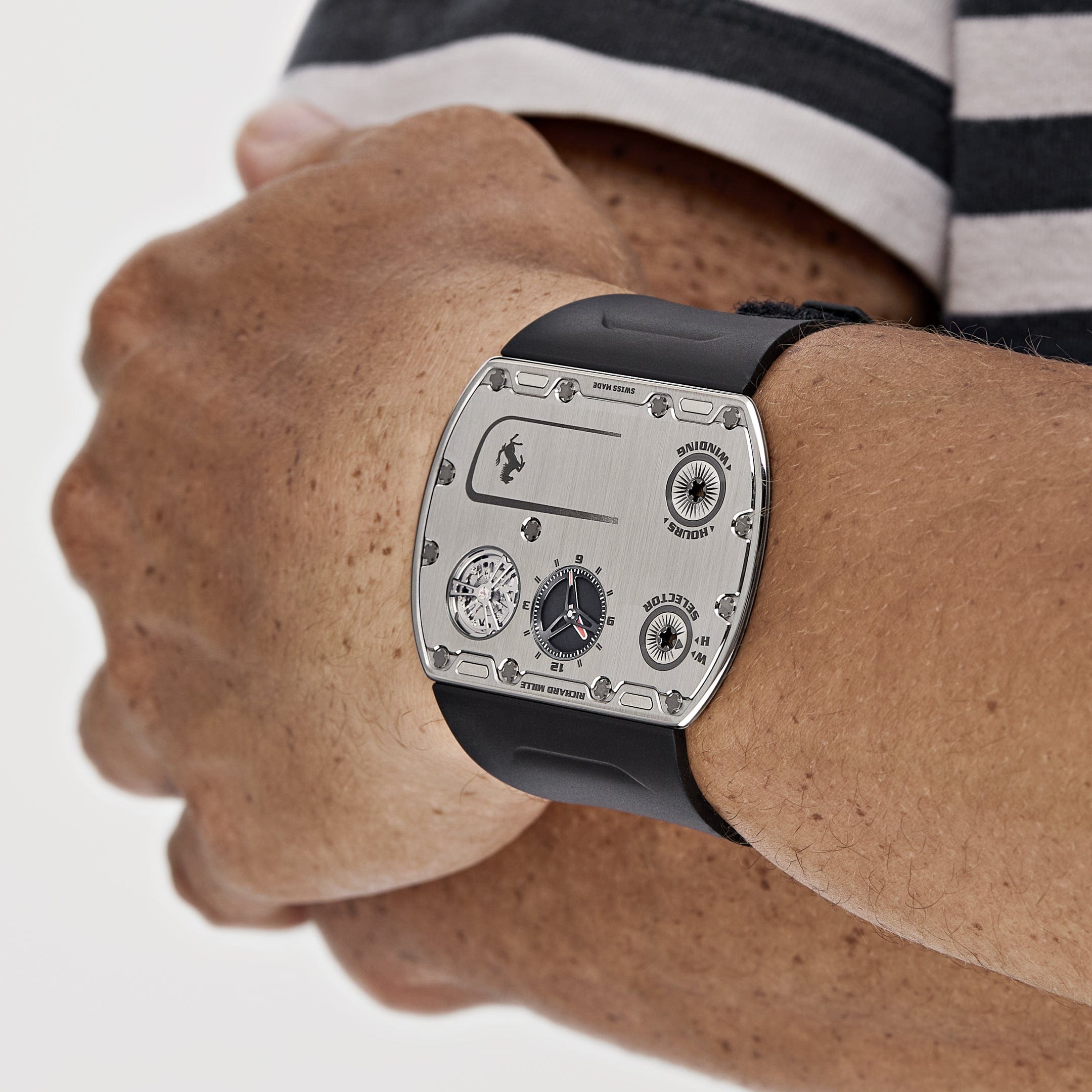R&M RM UP-01 Ferrari Ultraflat Titanium Silver Dial Limited Edition - DiscoversMarket