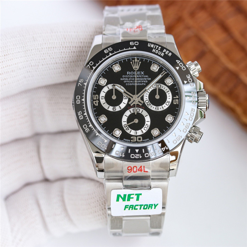 Cosmograph Daytona 116519 Black Diamond Dial 40mm Watch - DiscoversMarket