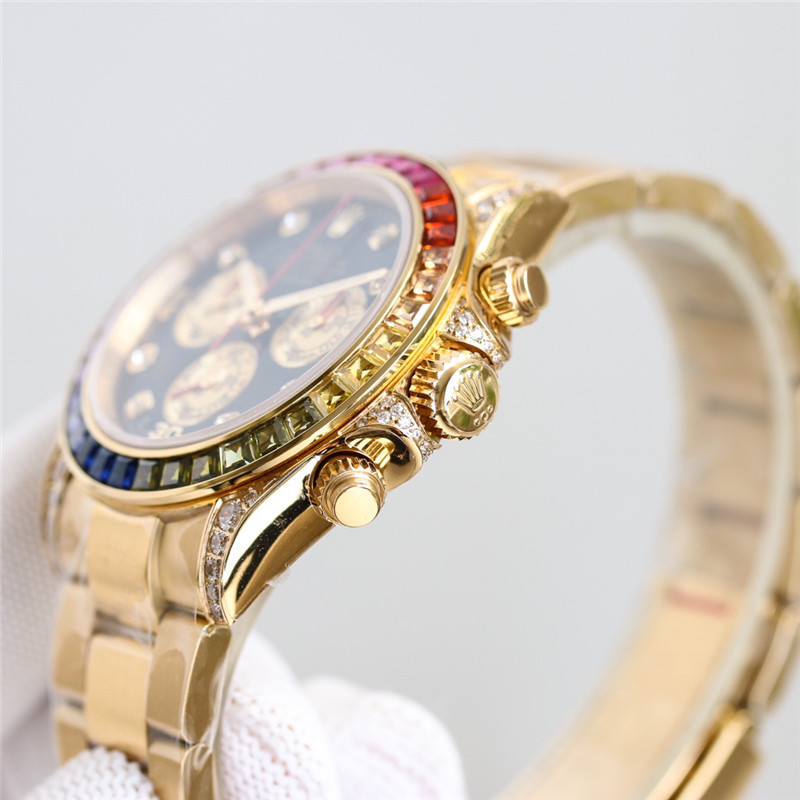 Cosmograph Daytona 116598 RBOW Diamond Yellow Gold Stainless Steel 40mm - DiscoversMarket