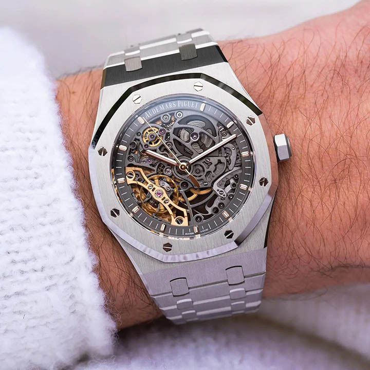 Aude Pig*et ROYAL OAK DOUBLE BALANCE WHEEL OPENWORKED-Ref. 15407ST.OO.1220ST.01 - DiscoversMarket