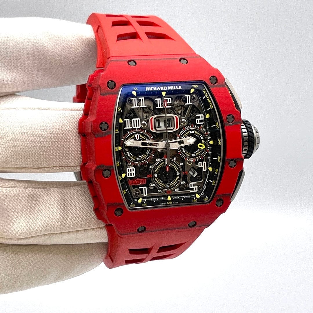 R&M RM 11-03 Automatic Flyback Chronograph Red Quartz TPT NTPT - DiscoversMarket