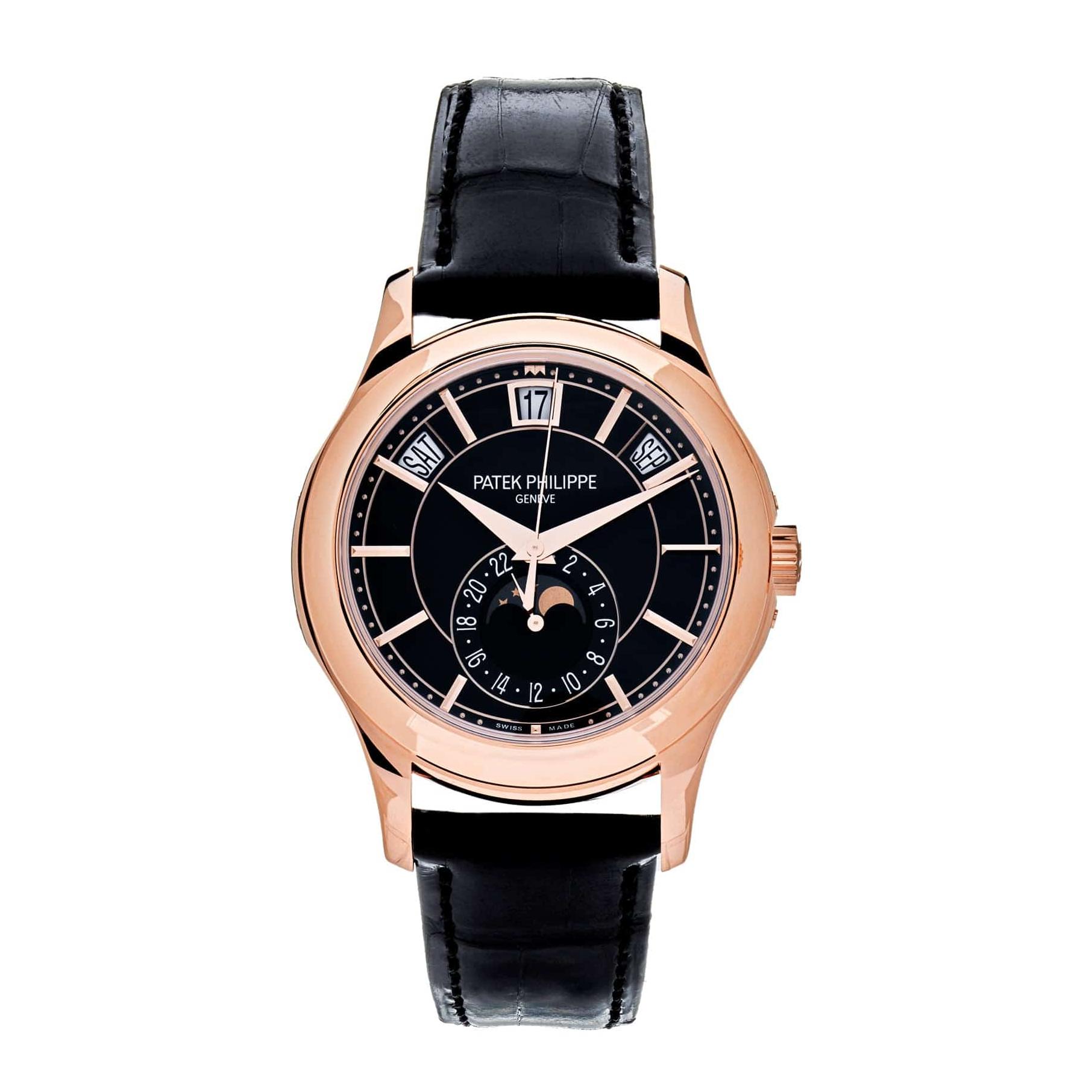 Pat*k P Complications 5205R-010 Annual Calendar Rose Gold Black Dial - DiscoversMarket