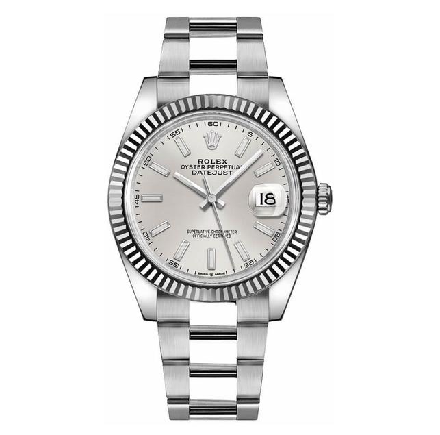 Datejust Silver Dial Oyster Bracelet 41mm - DiscoversMarket